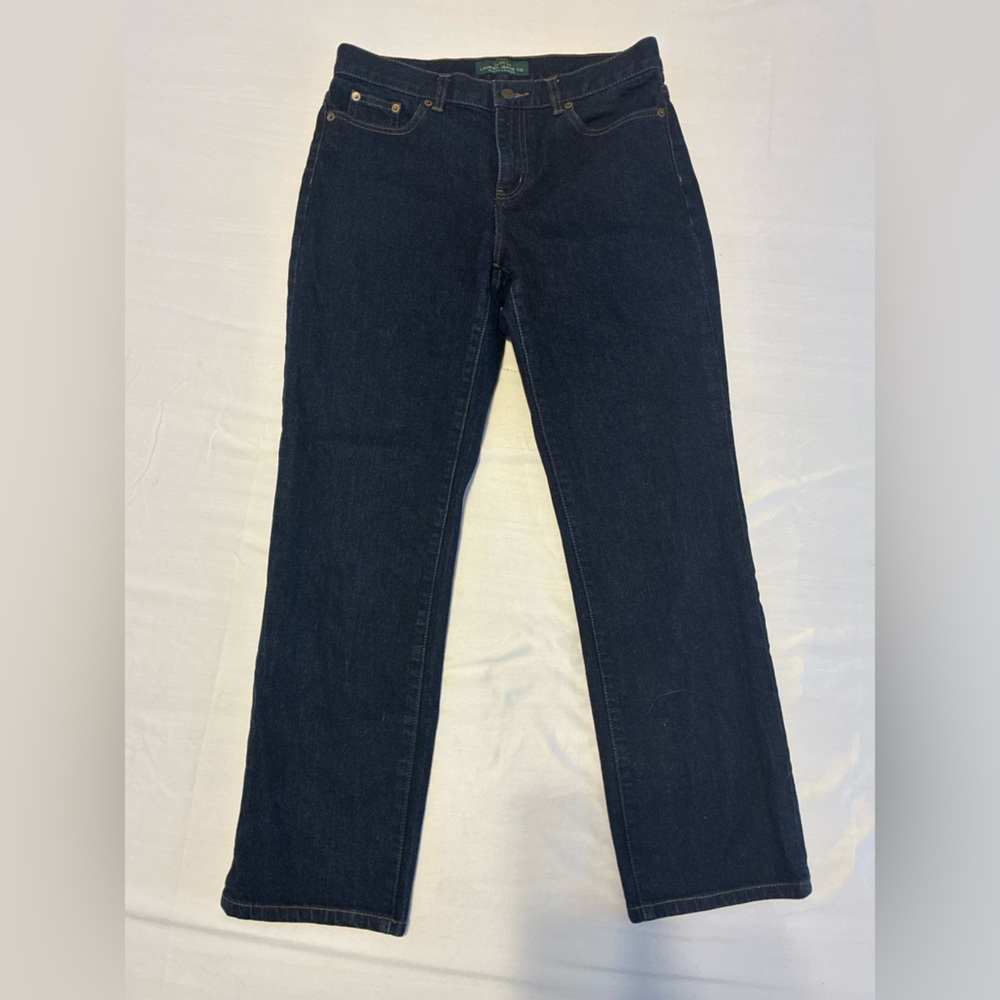 Lauren Ralph Lauren Women's Dark Blue Jeans Size 6 Straight Leg